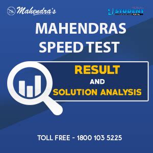 mahendras speed test package|Mahendra's .